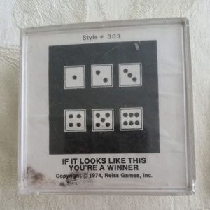 Vintage Dice Game If It Looks Like This You're a Winner #303 Reiss Games Night